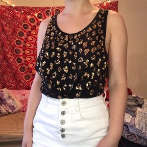 Victoria’s Secret Pink Sequined leopard tank top